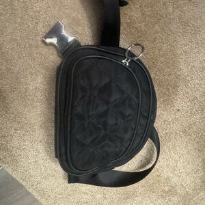 Forever 21 Black Quilted Belt Bag